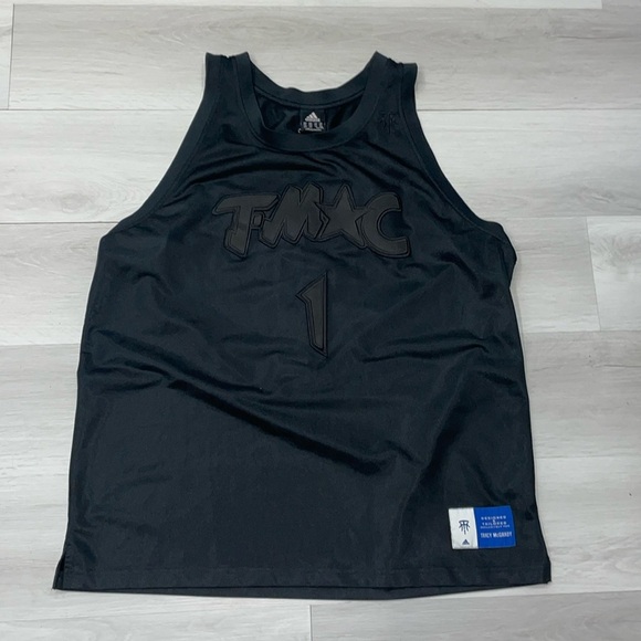 2000’s Adidas NBA TMAC Tracy McGrady #1 Black Stitched Jersey - Picture 1 of 7